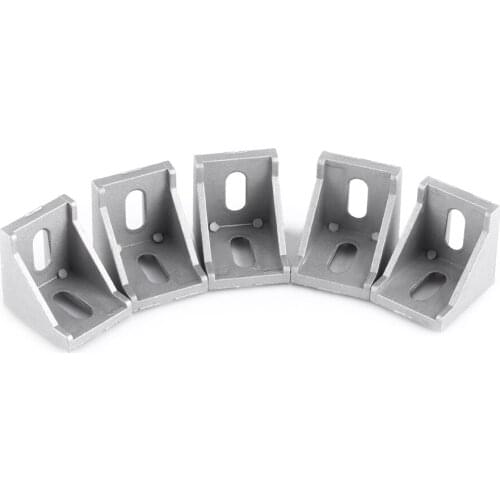 New 5pcs Corner Bracket Aluminum Alloy L Shape Corner Bracket Right Angle Brace Fastener Furniture fittings 40x40mm