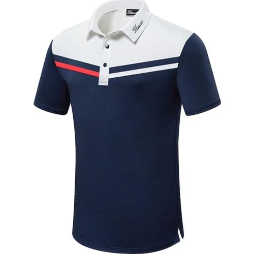 Golf clothing summer mens short sleeve T-shirt quick drying breathable polo shirt slim fit sports casual wear