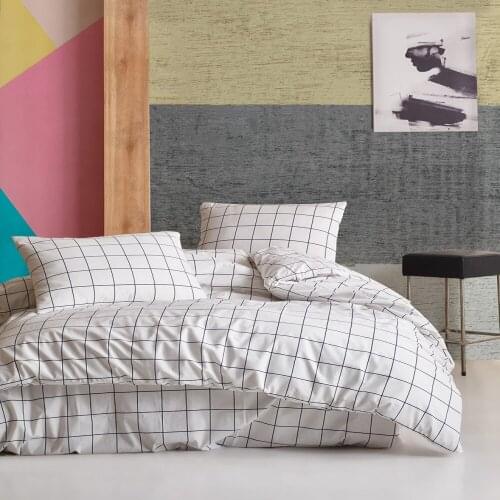 100% Natural Cotton Solid Color Double Duvet Cover Set FreshColor 4-Piece Modern And Stylish Design European American Style