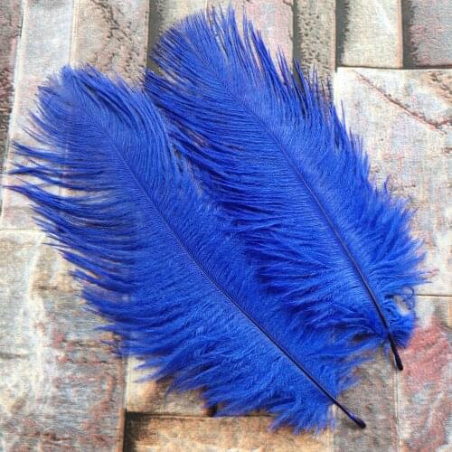 Wholesale 10pcs beautiful High Quality blue ostrich feathers 6-8 inches/15-20 cm for Party/wedding Decoration