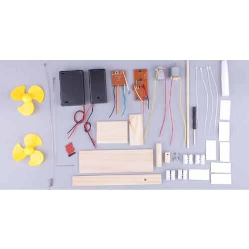 RC Speedboat Remote Control Boat DIY Mini Power Boat Assembly Model Kids Exercise Ability Educational Toys For Children