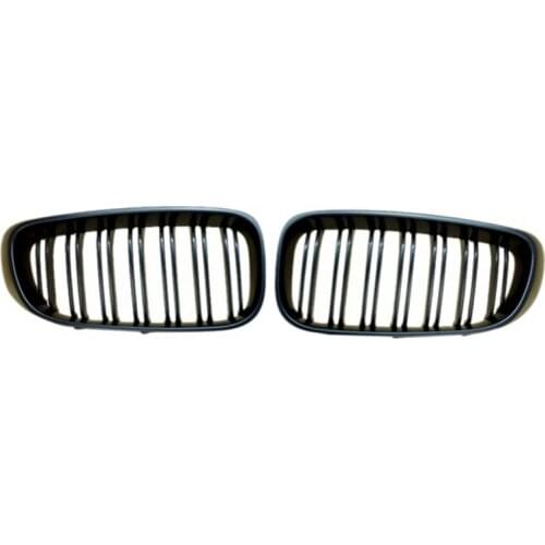 Matte Black Front Bumper Kidney Grill Grilles for -BMW 3 Series GT F34 14-16 320I 328I XDrive Double Line M Style