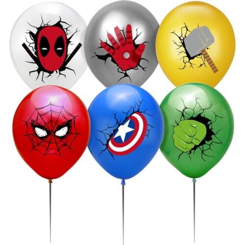 12 inch rubber balloon hero theme party balloon decoration boy birthday supplies