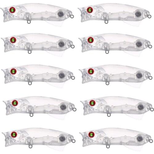 Fishing Baits Unpainted Blank Hard Lures ABS DIY Crankbaits Minnows Popper VIB Pencil Transparent Artificial Baits Set