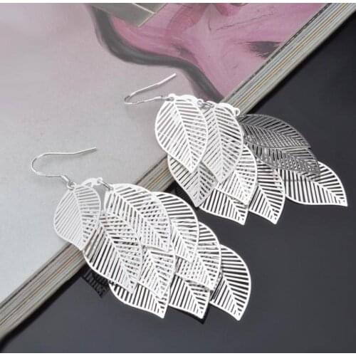 Silver plated-jewelry pendientes mujer earrings brincos plata earing orecchini oorbellen women jewelry christmas brincos 2