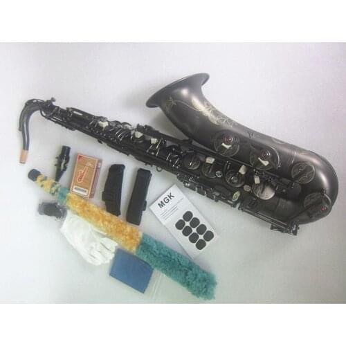 Tenor saxophone High-quality Matt Black Musical instrument professional playing Tenor Sax Mouthpiece With Case