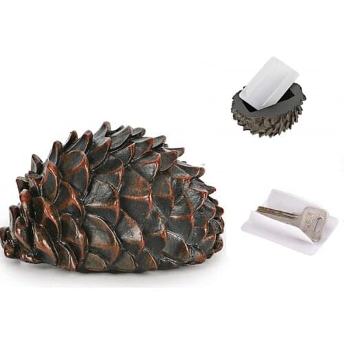 Outdoor Rock Stone Key Hider Storage Box Fake Pinecone Key Holder Safe for Garden Yard Security Safe Storage Hiding Containers
