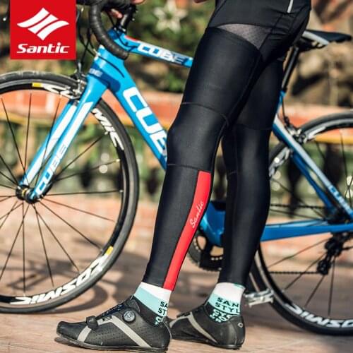 Santic Cycling Leg Warmers UV Sun Protection MTB Bike Riding Leg Sleeve Summer Breathable Outdoor Sport Knee Pad Protect Covers