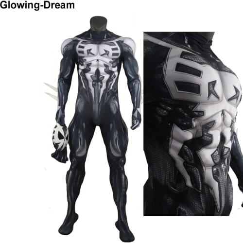 High Quality New Arrival Fullbody Muscle Padding Spider 2099 Cosplay Costume 2099 Spider Costume With Mirror Lens