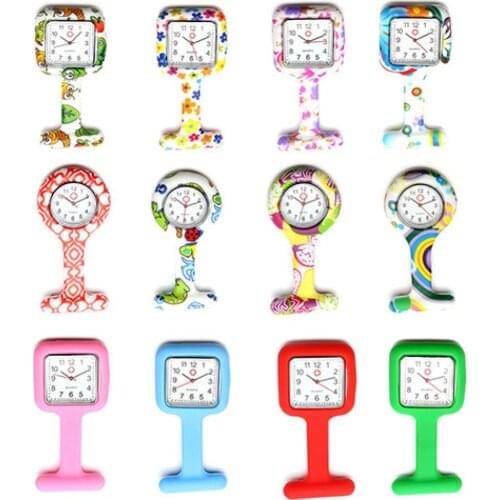 High Quality Silicone Nurse Watch Pocket Watches Brooch Tunic Fob Watch With Free Battery Doctor Medical New Simple Quartz Watch