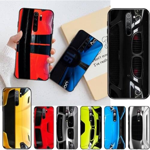 YJZFDYRM Sports Cars Male Men Black Cell Phone Case for Redmi Note 9 8 8T 8A 7 6 6A Go Pro Max Redmi 9 K20