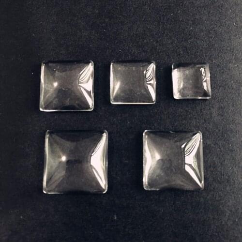 100 pcs square flat / sequins transparent sapphire glass patch DIY jewelry accessories accessories bottom bracket