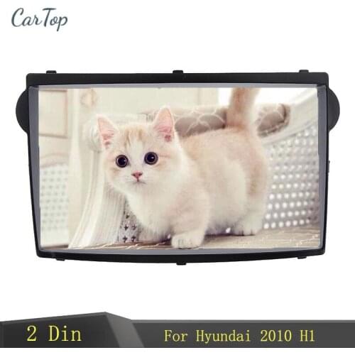 2 Din Car Radio Fascia CD DVD Stereo Frame Panel Dash Installation Trim Kit Face Bezel For Hyundai 2010 H1