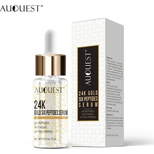 24K Gold Six Peptides Essence Wrinkle Remove Skin Lifting Ageless Essence SSwell