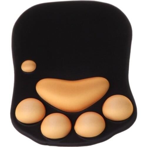 3D Mouse Pad Silicone Cat Paw Mouse Pad Wrist Rest Support Memory Foam Mat