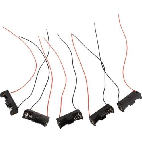 5PCS 1 23A A23 12V Battery Storage Clip Holder Box Case Cell Holder With Wire