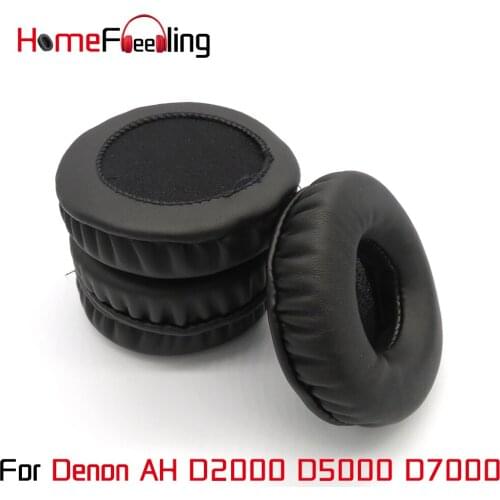Homefeeling Ear Pads For Denon AH D2000 D5000 D7000 Earpads Round Universal Leahter Repalcement Parts Ear Cushions