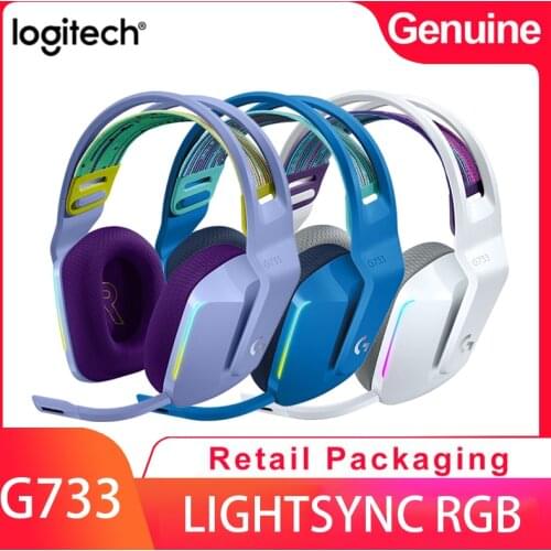 Logitech G733LIGHTSPEED wireless RGB gaming headset DTS Headphone:X 2.0 surround sound for PC Windows macOS PlayStation