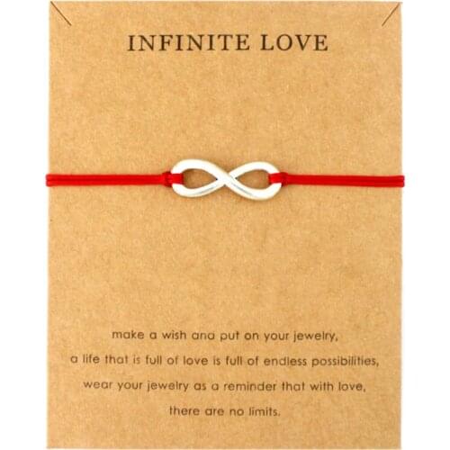 Infinity Love Good Luck Four Leaf Clover Peace Baby Feet Tai Chi Angel Wings Karma Family Balance Charm Bracelets for Women