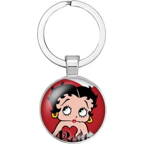 Beautiful Betty Princess Pendant KeychainLucky Key and Strong English Beautiful Combination