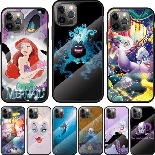 Ursula The Little Mermaid Tempered Glass Cover For Apple IPhone 12 Mini 11 Pro XS MAX XR X 8 7 6S 6 Plus Phone Case Coque