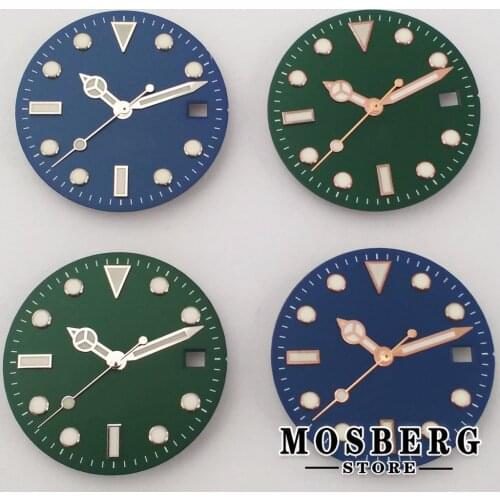 28.5mm Sterile Luminous Watch Dial Watch Hands With Date Window For NH35 NH36 ETA2824 2836 Miyota8215 8205 DG2813 Movement