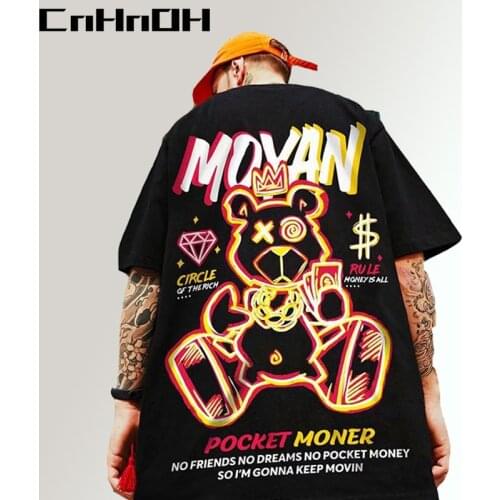 CnHnOH 2021 Fashion New Short Sleeve T-Shirt Mens Round Neck Half Sleeve Tee Loose Clothes Mens Harajuku Shirt T W129
