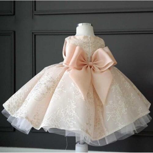 Children Spanish Dress Children Princess Vestidos Baby 1 Year Birthday Party Ball Gown Flowers Girls Wedding Baptism Dresses