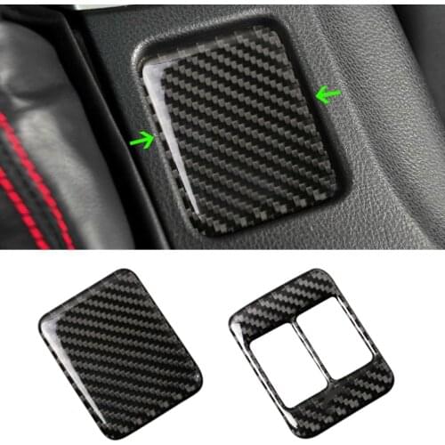 For Toyota 86 Subaru BRZ 2013 2014 2015 2016 2017 Carbon Fiber Seat Heating Button Mouldings Cover Trim