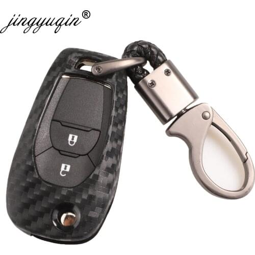 Carbon Silicone Flip Key Cover For Chevrolet Cruze Sonic Spark Camaro Equinox Trax Malibu 2016- 2019 2/3/4B Car Key Case Fob