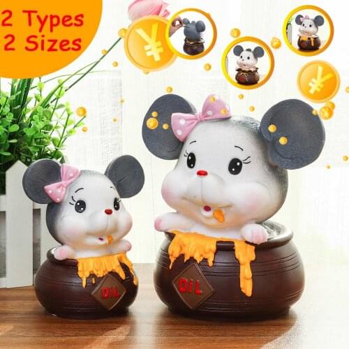 Mouse Shape Coin Bank Pig Piggy Bank Doll Pet Coins Christmas Kids Money Box Desktop Decoration Money Collectible Saving Box