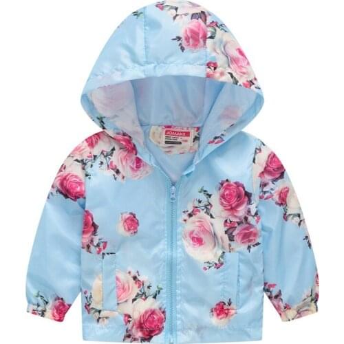 Toddler Kids Baby Jacket Baby Boys Jacket Cartoon Print Baby Girls Jackets Character Spring Jacket Girls Hooded Coat Kid Clothes