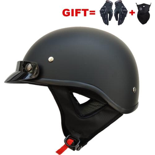 Retro Motorcycle Helmet Scooter Vintage Half Face Casque Crash Motorbike Vespa Mopeds Cafe Racer Cascos Commute Capacete De Moto