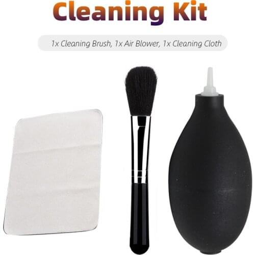 Keyboard Cleaning Kit - Cleaning Brush, Air Blower and Cleaning Cloth - Also for Laptops, Cellphones, Camera Lenses, Glasses