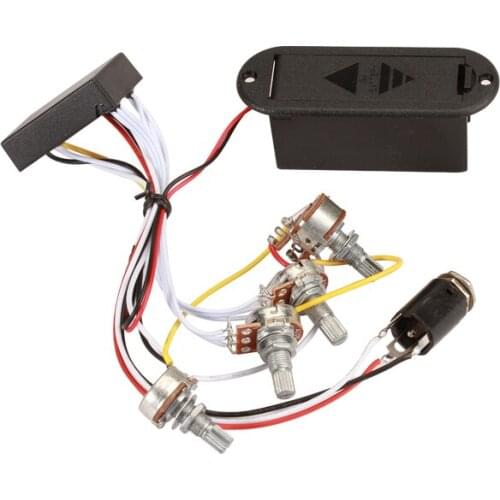 Set Of 2-Band EQ Equalizer Preamp Circuit W/ Battery Case For Active Bass Pickup