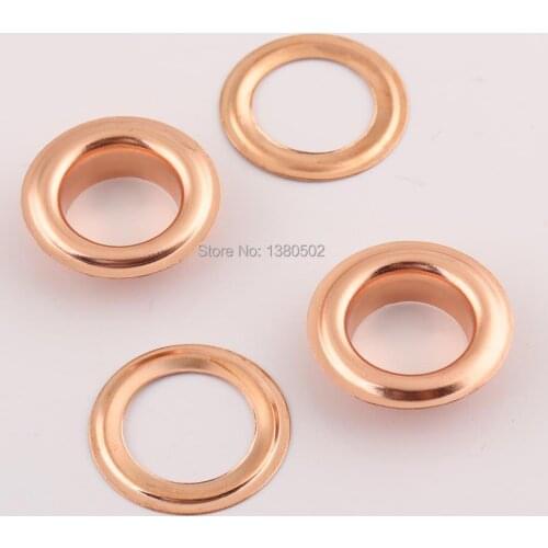 100pcs/lot 23mm outer Rose gold color Eyelets with washer Grommet for Garment bag leather accessories Decoration