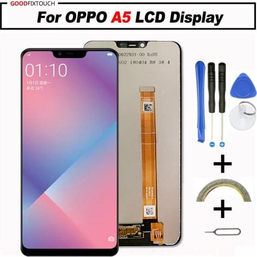Original 6.2" For OPPO A5 LCD Display Touch Screen Digitizer Replacement Parts for oppo A5 A3S screen Assembly