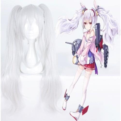 Game Azur Lane Cosplay Wigs Laffey Cosplay Heat Resistant Synthetic Ponytail Wigs Halloween Carnival Party Women Cosplay Wigs