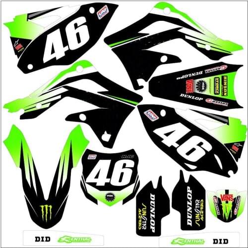 Custom Motorcycle Graphics Decal Sticker Kits for Kawasaki KX450F 2013 2014 2015