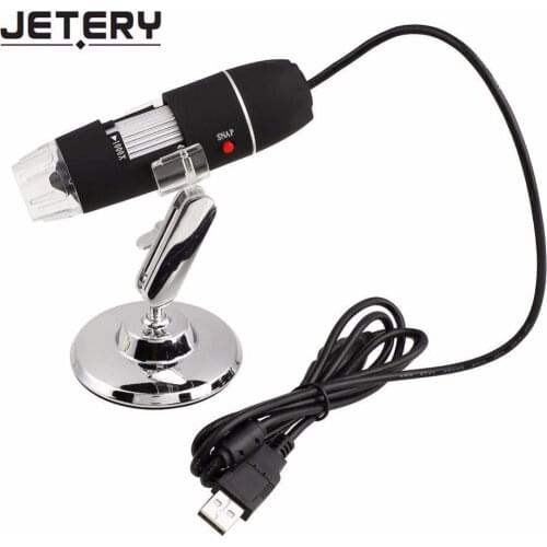 Jetery 2MP 1000X 8LED USB Portable Digital Microscope Video Camera Magnifier +Stand Mega Pixel Microscopio Magnifier Endoscope