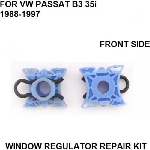 X2 WINDOW PLASTIC SLIDER CLIPS FOR VW PASSAT B3 35i 3A5 1988-1997 WINDOW REGULATOR REPAIR KIT FRONT LEFT or RIGHT NEW
