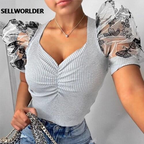 SELLWORLDER Blouses With Sleeves