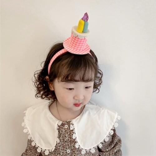 Birthday Cake Hat Baby Shower Decorative Headband Childrens Party Crown Hat Blue Gold Birthday Crown Party Hats