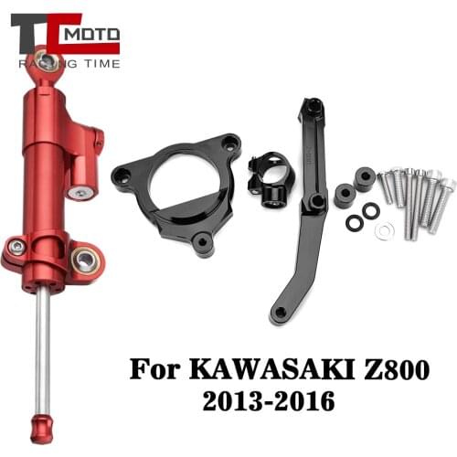 For Kawasaki Z800 2013-2016 Steering Damper Stabilizer With Mounting Bracket Adapter Set for Kawasaki Z 800 2013 2014 2015 2016