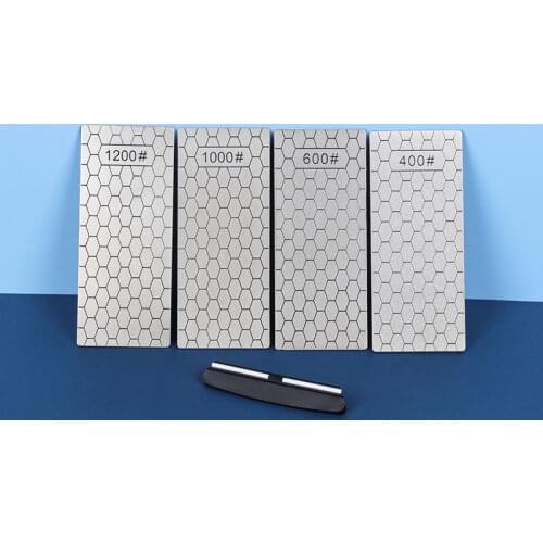 Diamond Knife Sharpener Sharpening Stone Grinding Kitchen Tools Accessories Gadgets 1- 4Pcs Set Grit 400 600 1000 Fine Whetstone