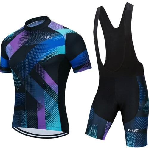 Cycling Jerseys Men Mountain Bike Bib Shorts Clothing Summer MTB Bicycle Wear Anti-UV Cycling Bib Suits Breathable