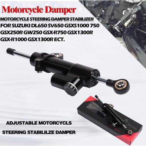 Universal Motorcycle Shock Absorber Damper Safety Control Adjustable Steering Stabilizer For SUZUKI DL650 SV650 GSXS1000 750