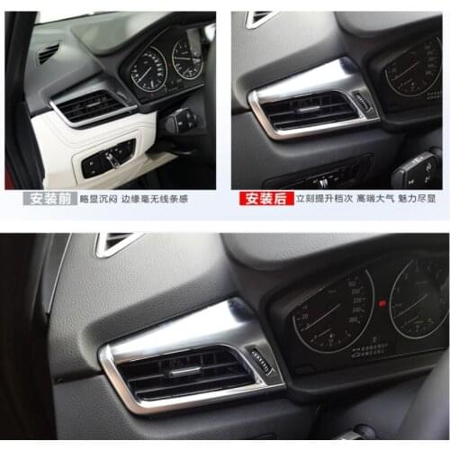 Station wagon For BMW 2 Series F45 F46 218i 2015-2017 Car Accessories ABS Chrome Side Air Conditioning Vent Outlet Trim