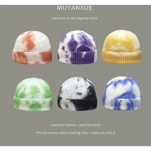 2020 New Winter Print Wool Knit Beanie Men Women Fashion Casual Hat Warm Male Female Soft Thicken Hedging Cap Slouchy Bonnet Ski