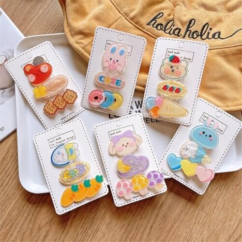 Korea Fashion New Design Sale Woman Hair Accessories Cute Hair Clips Set Young Girl Headdress Kawaii Hair Pins Bangs Barrette